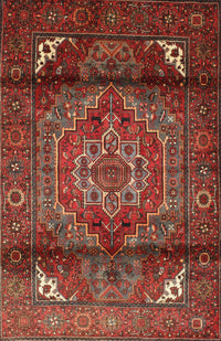 Machine Washable Traditional Tomato Red Rug, wshtr109