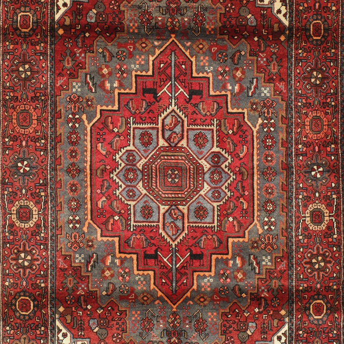 Machine Washable Traditional Tomato Red Rug, wshtr109