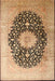 Traditional Saddle Brown Medallion Rug, tr10