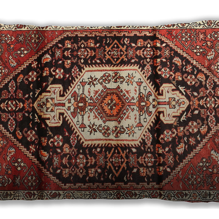 Traditional Classic Rectangular Saffron Red Lumbar Throw Pillow, 13 inch by 19 inch, lbtr1100