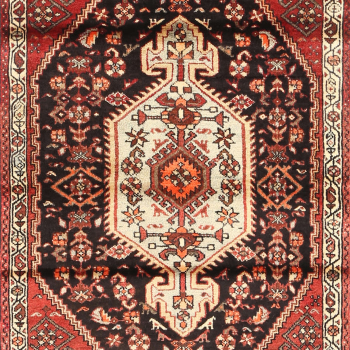Machine Washable Traditional Saffron Red Rug, wshtr1100