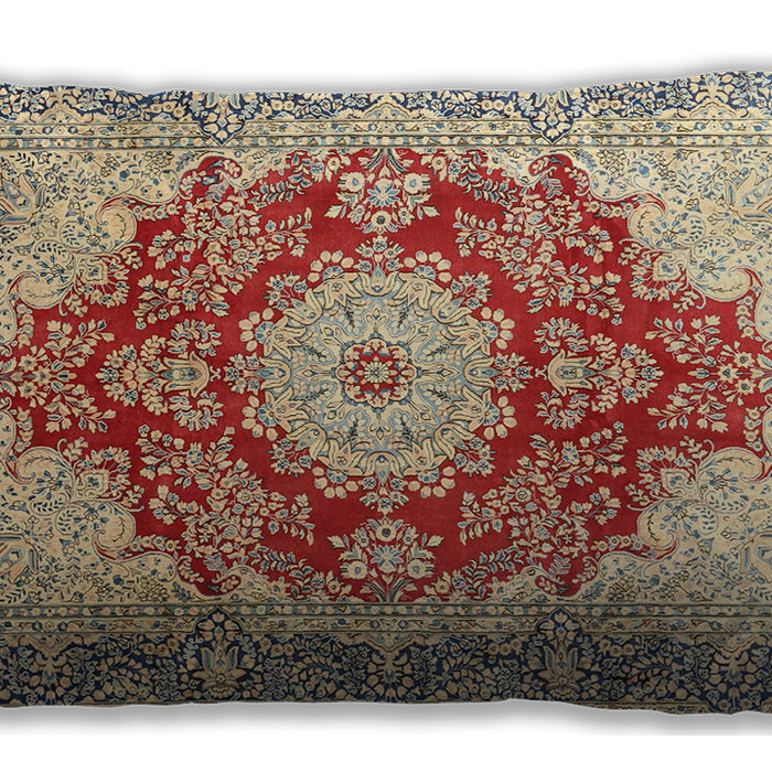 Traditional Classic Rectangular Sienna Brown Lumbar Throw Pillow, 13 inch by 19 inch, lbtr1101