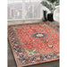 Traditional Camel Brown Persian Rug in Family Room, tr1102