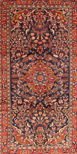 Machine Washable Traditional Rust Pink Rug, wshtr1103