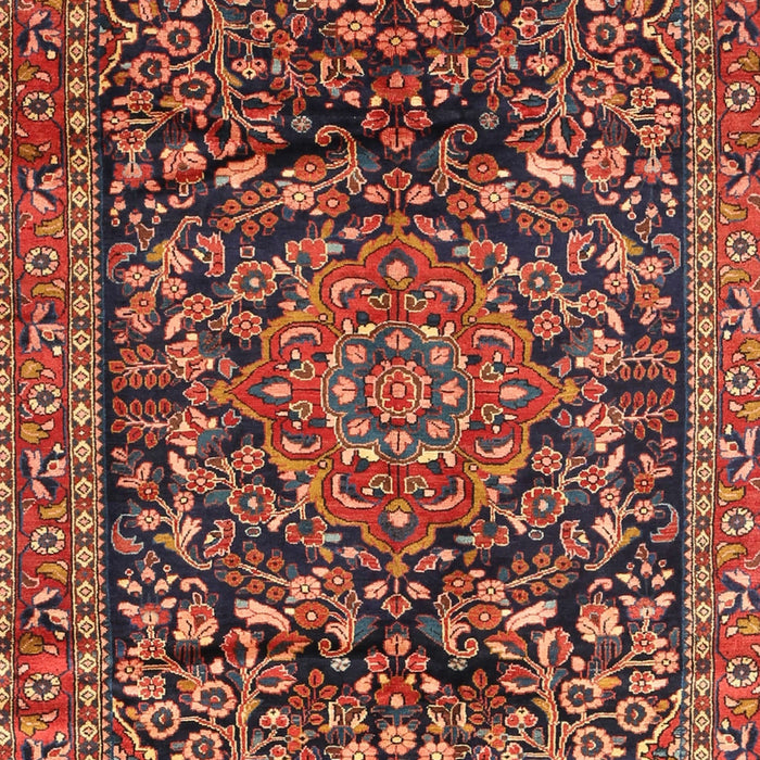 Machine Washable Traditional Rust Pink Rug, wshtr1103