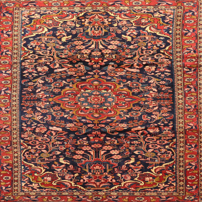 Square Traditional Rust Pink Persian Rug, tr1103