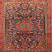 Square Traditional Rust Pink Persian Rug, tr1103