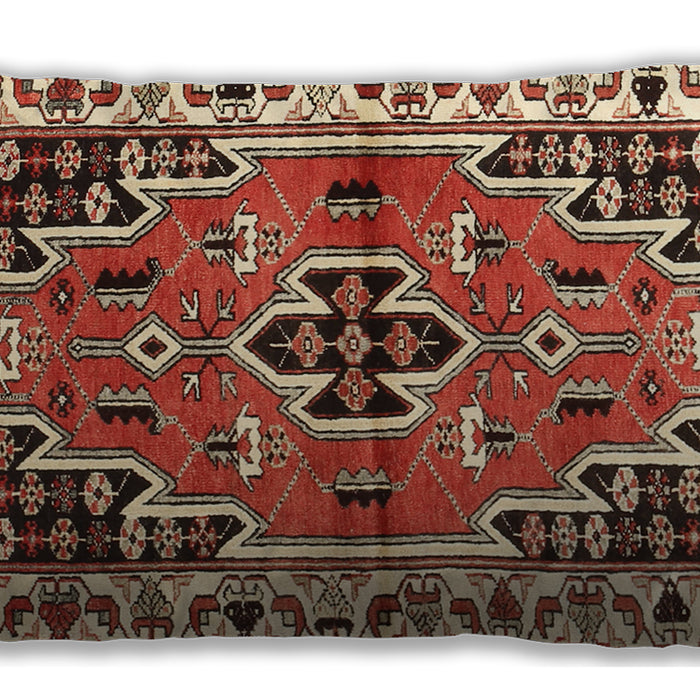 Traditional Classic Rectangular Tomato Red Lumbar Throw Pillow, 13 inch by 19 inch, lbtr1108