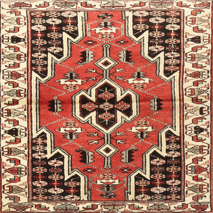 Square Traditional Red Persian Rug, tr1108