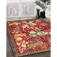 Traditional Sand Brown Animal Rug, tr1109