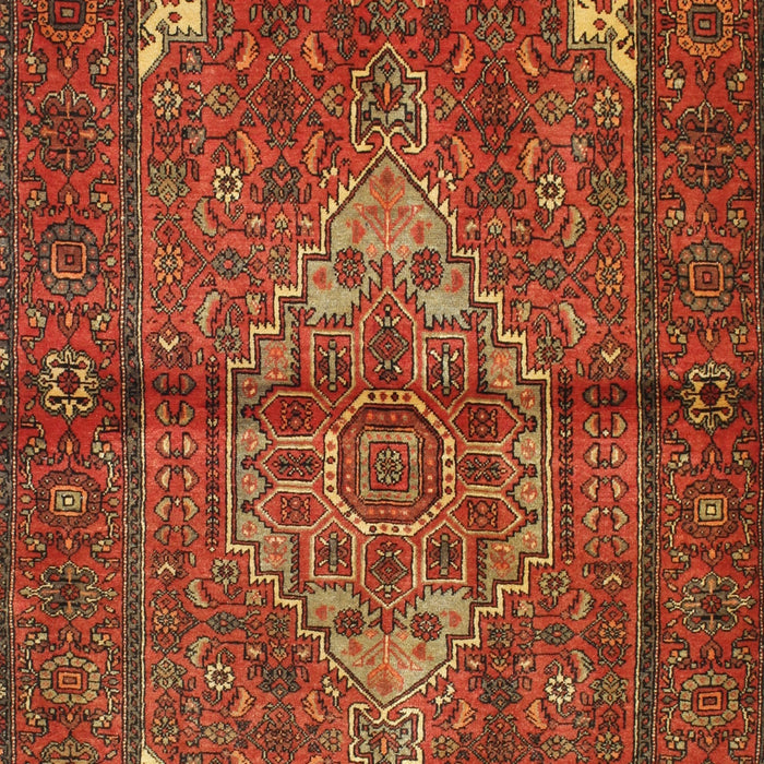Machine Washable Traditional Tomato Red Rug, wshtr110