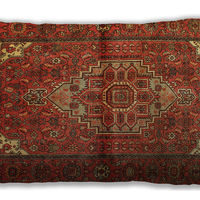 Traditional Classic Rectangular Tomato Red Lumbar Throw Pillow, 13 inch by 19 inch, lbtr110