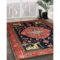 Traditional Sienna Brown Animal Rug, tr1110