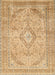 Traditional Chocolate Brown Medallion Rug, tr1112