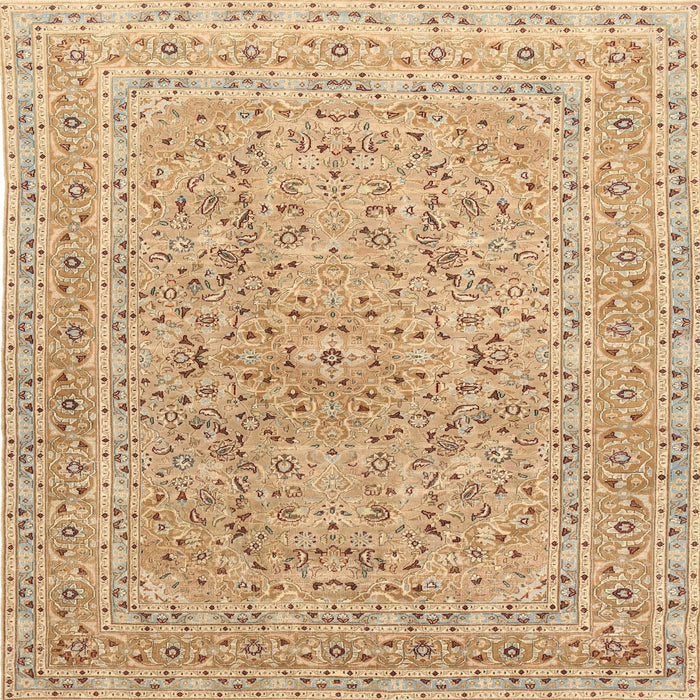 Round Machine Washable Traditional Chocolate Brown Rug, wshtr1113