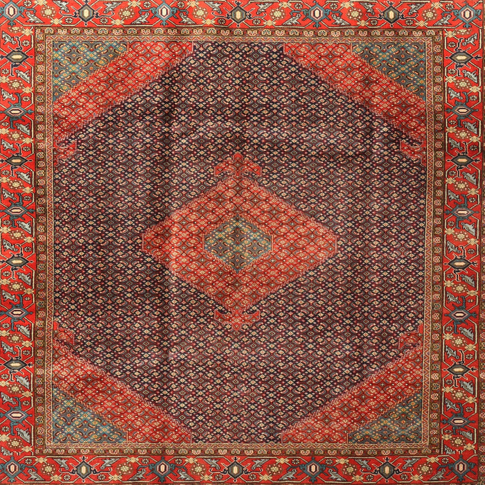 Square Traditional Rust Pink Persian Rug, tr1114