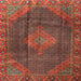 Square Traditional Rust Pink Persian Rug, tr1114