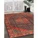 Traditional Rust Pink Persian Rug in Family Room, tr1114