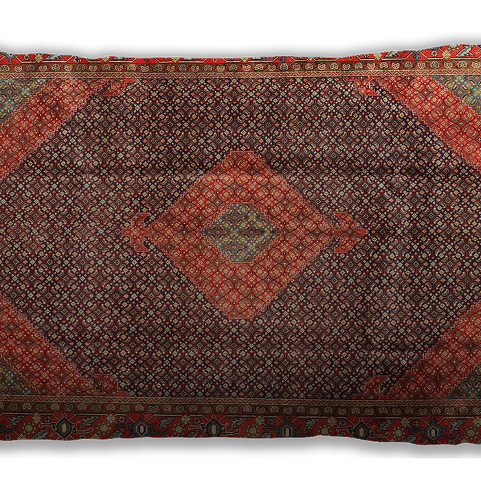 Traditional Classic Rectangular Rust Pink Lumbar Throw Pillow, 13 inch by 19 inch, lbtr1114