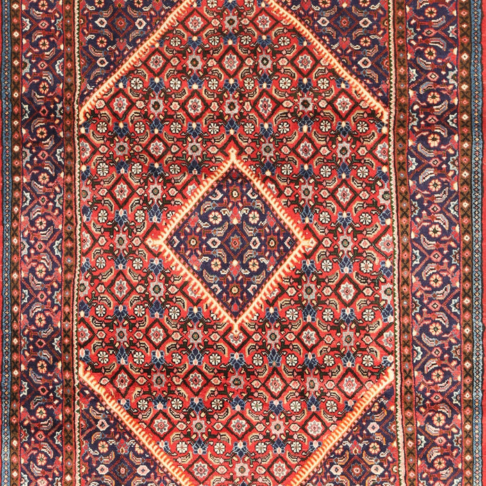 Machine Washable Traditional Orange Salmon Pink Rug, wshtr1115
