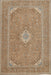 Machine Washable Traditional Light Brown Rug, wshtr1116