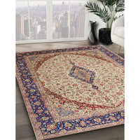 Traditional Chestnut Brown Medallion Rug, tr1118