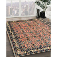 Traditional Light Copper Gold Persian Rug, tr1122