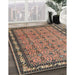 Traditional Light Copper Gold Persian Rug in Family Room, tr1122