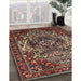 Machine Washable Traditional Dark Almond Brown Rug in a Family Room, wshtr1123