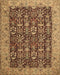 Machine Washable Traditional Yellow Rug, wshtr1124