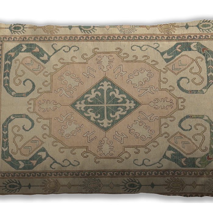 Traditional Classic Rectangular Orange Brown Lumbar Throw Pillow, 13 inch by 19 inch, lbtr1125