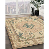 Traditional Orange Brown Persian Rug, tr1125