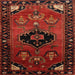 Square Traditional Dark Sienna Brown Persian Rug, tr112