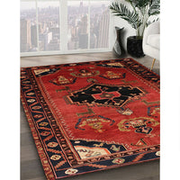 Traditional Dark Sienna Brown Persian Rug, tr112