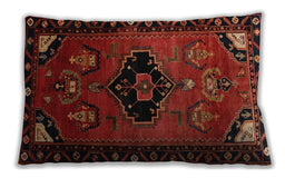 Traditional Classic Rectangular Dark Sienna Brown Lumbar Throw Pillow, 13 inch by 19 inch, lbtr112