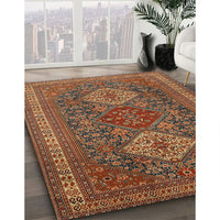 Traditional Saffron Red Persian Rug, tr1130