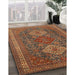 Machine Washable Traditional Saffron Red Rug in a Family Room, wshtr1130