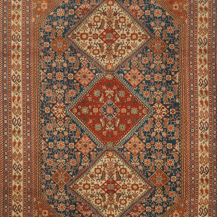 Machine Washable Traditional Saffron Red Rug, wshtr1130