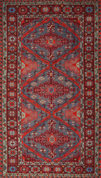 Machine Washable Traditional Tomato Red Rug, wshtr1131