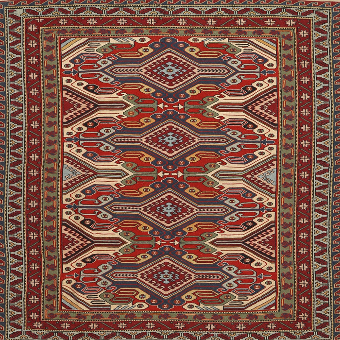 Round Machine Washable Traditional Dark Almond Brown Rug, wshtr1132