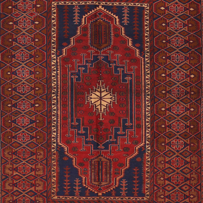 Machine Washable Traditional Chestnut Brown Rug, wshtr1133