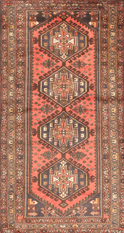 Machine Washable Traditional Fire Brick Red Rug, wshtr1134