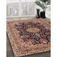 Traditional Light Copper Gold Medallion Rug, tr1135