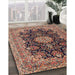 Traditional Light Copper Gold Medallion Rug in Family Room, tr1135