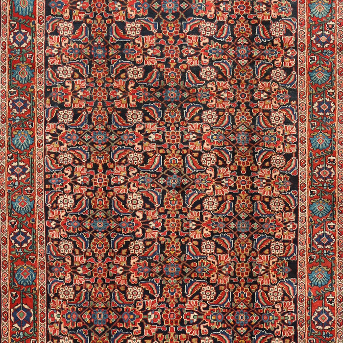 Machine Washable Traditional Saffron Red Rug, wshtr1136