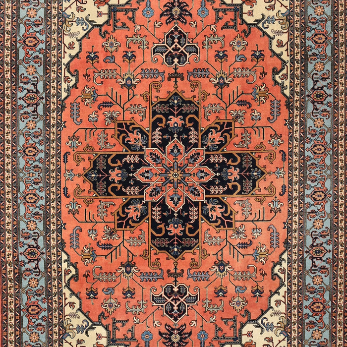 Traditional Light Copper Gold Medallion Rug, tr1137
