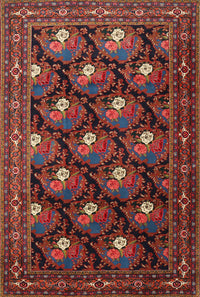 Machine Washable Traditional Sienna Brown Rug, wshtr1138