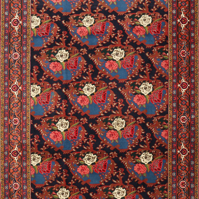 Machine Washable Traditional Sienna Brown Rug, wshtr1138