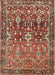 Machine Washable Traditional Tomato Red Rug, wshtr1139