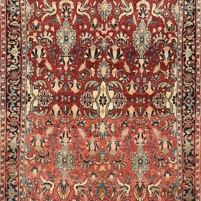 Machine Washable Traditional Tomato Red Rug, wshtr1139